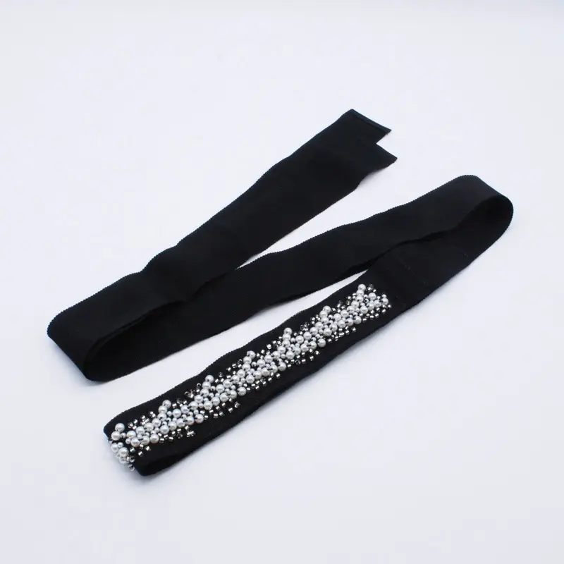 黒のパールビジューベルト