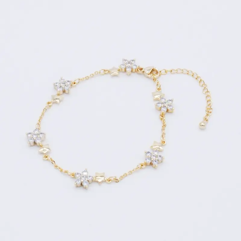 クリスタルフラワーブレスレット