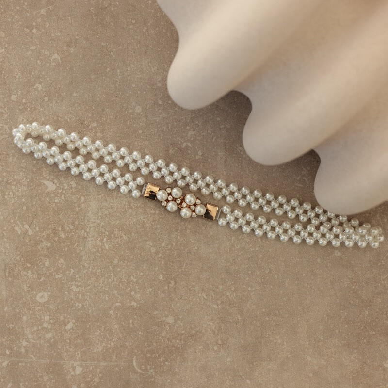 ポイントビジュのパールゴムベルト