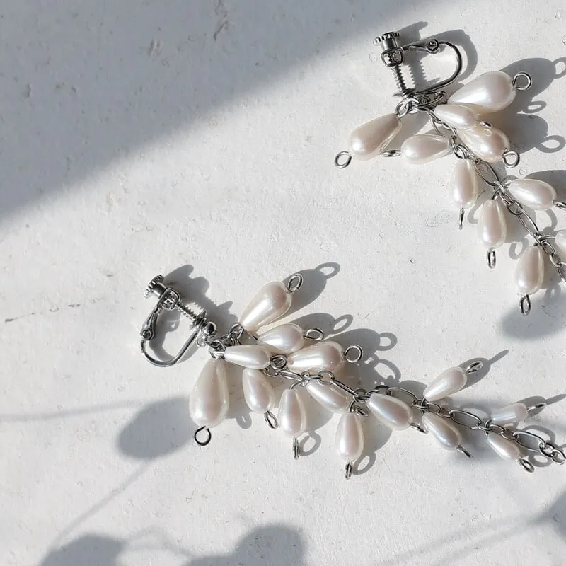 ドロップパールのロングイヤリング