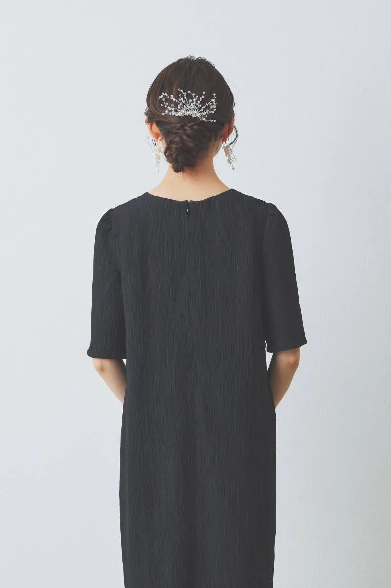 フラワービジューとクリスタルのワイヤーコーム