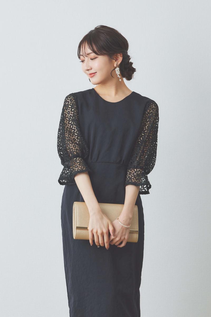 ゴールドチェーンのブーケイヤリング