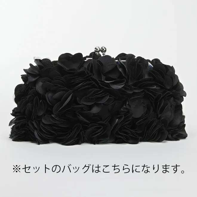 ピンクのウエストリボン付きドレスコーディネートセット