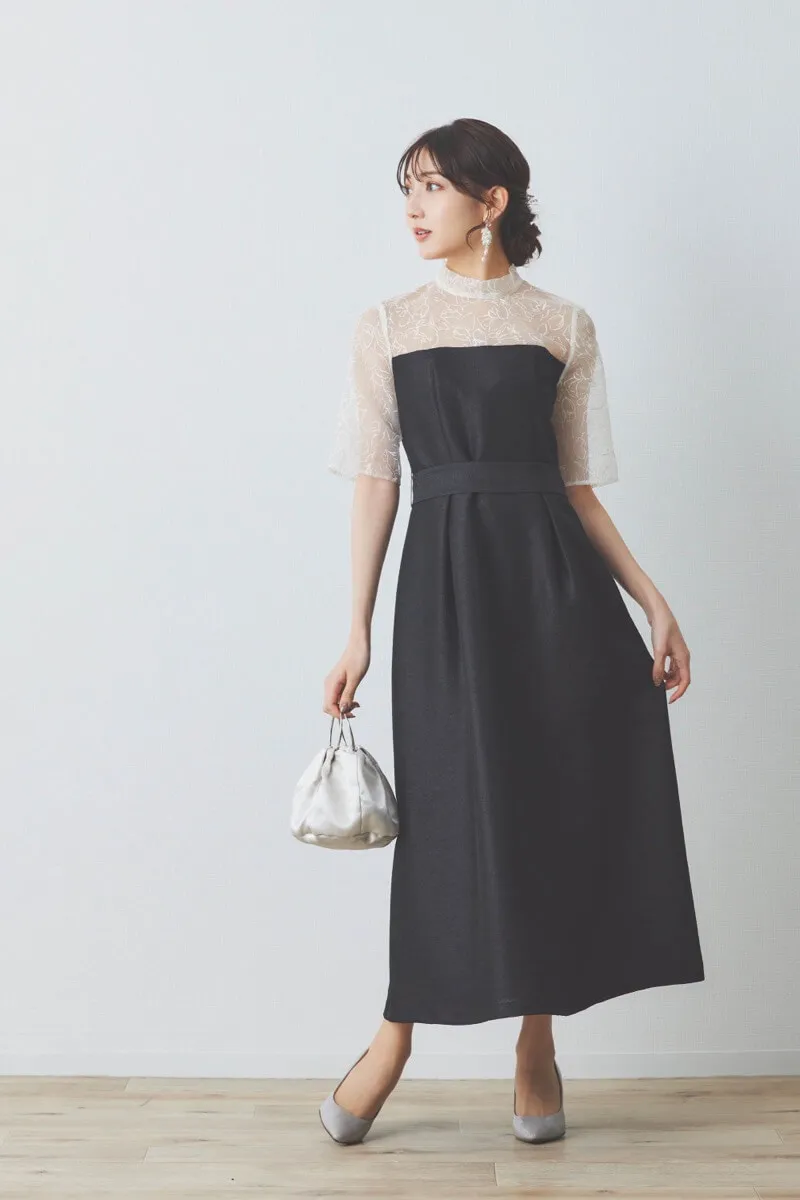 シルバーチェーンのブーケイヤリング