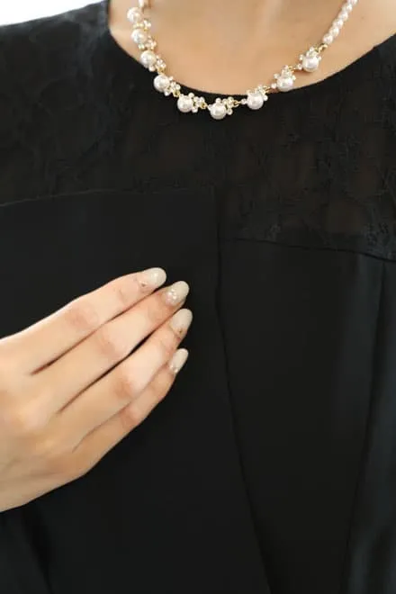 ブラックのビスチェ風ガウチョパンツドレスコーディネートセット