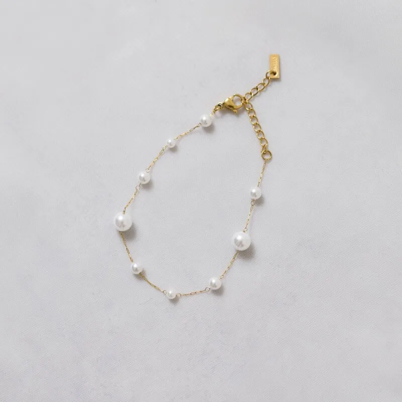 ステンレスパールブレスレット