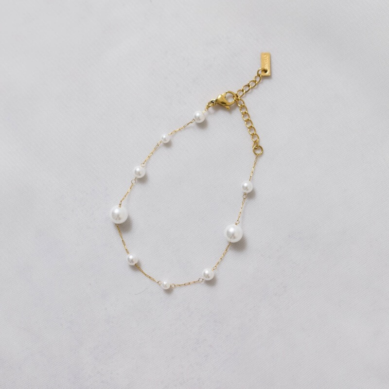 ステンレスパールブレスレット