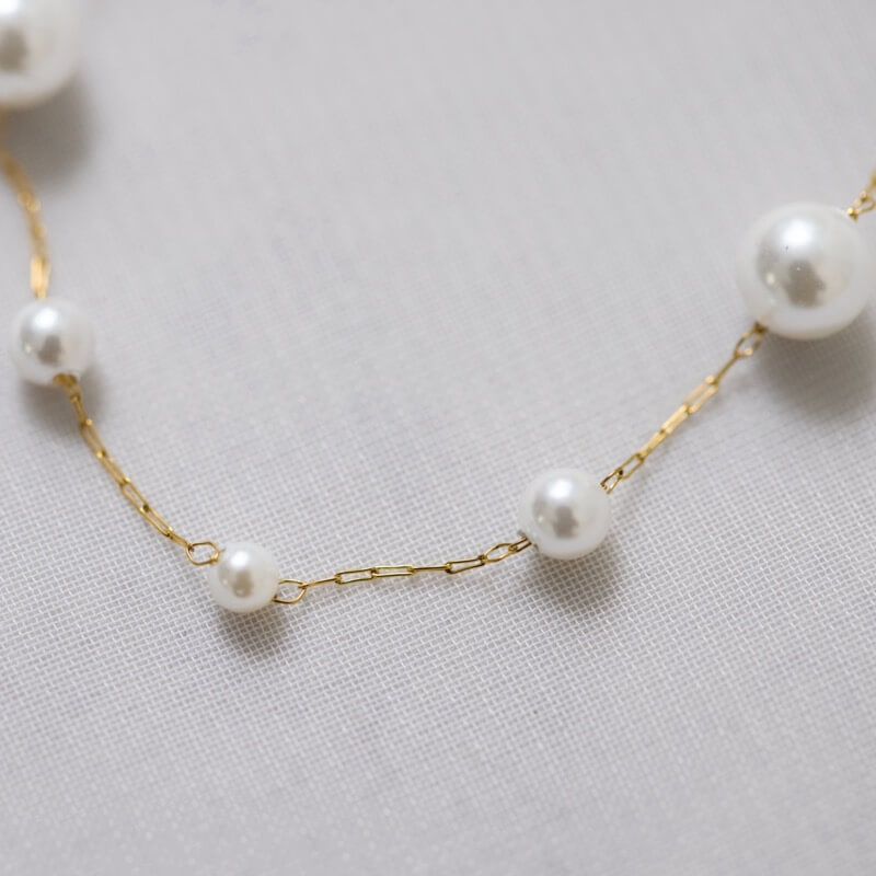 ステンレスパールブレスレット