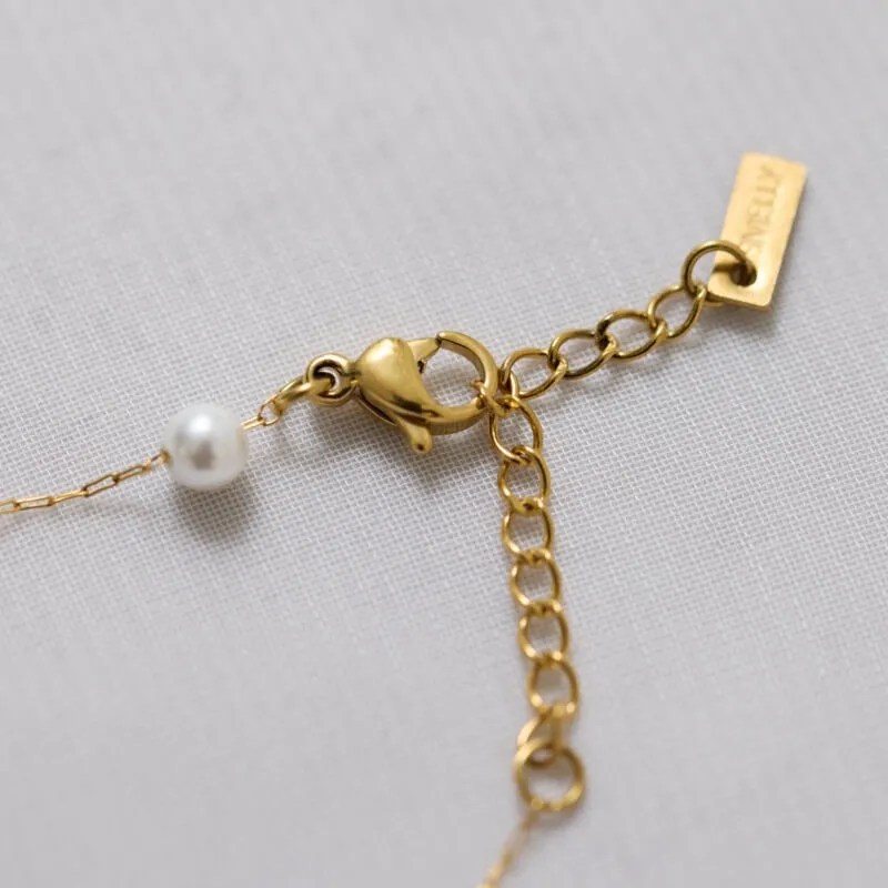 ステンレスパールブレスレット