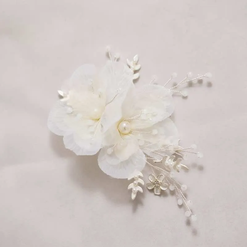 シフォンフルールヘアクリップ