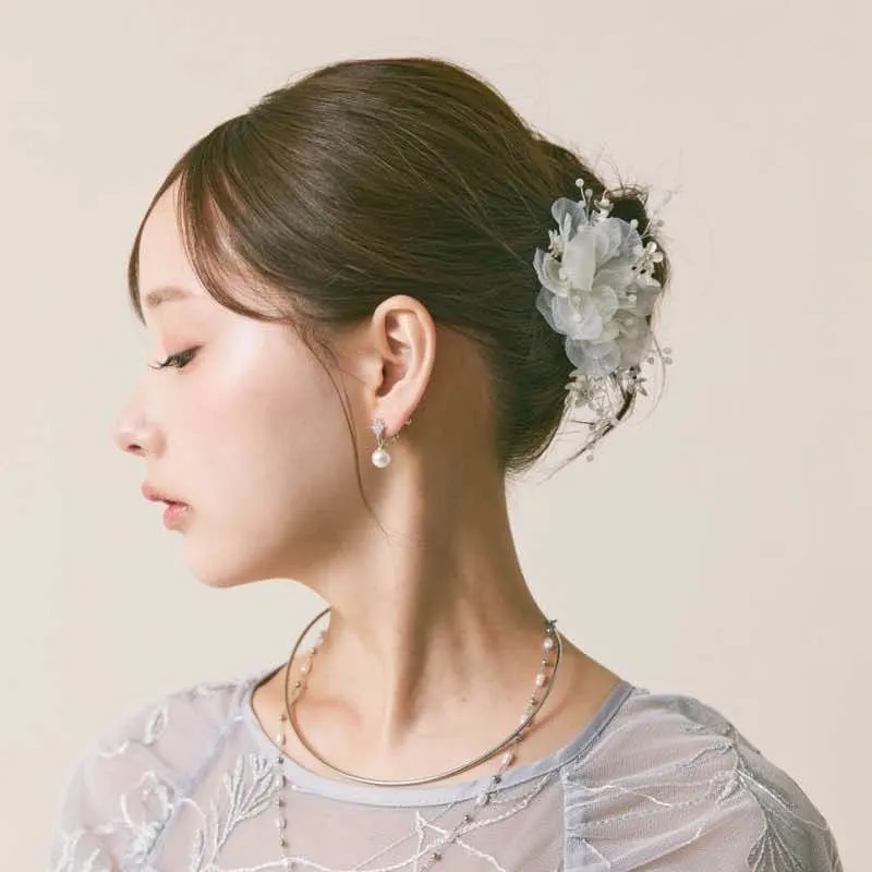 シフォンフルールヘアクリップ
