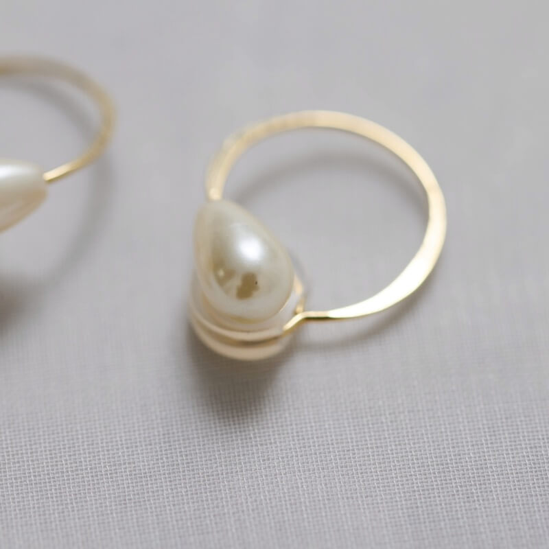 ラウンドパールイヤーカフ