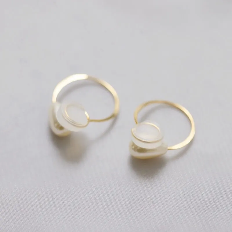 ラウンドパールイヤーカフ