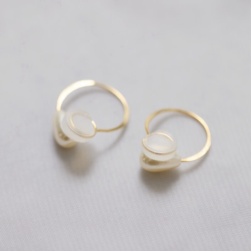 ラウンドパールイヤーカフ