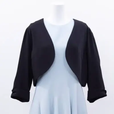 黒のV開きシンプルボレロ(LL)
