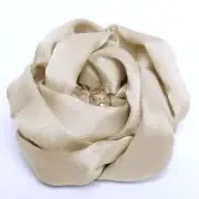 ベージュサテンのビジュー付コサージュ
